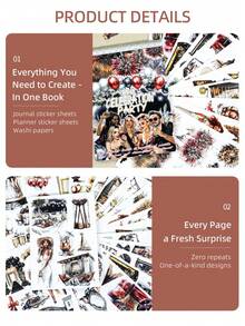 DanSoul 20pcs Large Size Adult Birthday Party Theme Stickers, Pre-Cut Matte PET Aesthetic Sticker Book, Rich Content, Suitable For Journaling, Scrapbooking, Decoration, Greeting Card Making, School Supplies - Journaling Stickers - View 6