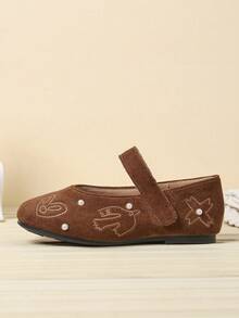 Vintage Style Versatile Outdoor Casual Girls Shoes For Autumn/Winter - Brown - View 6
