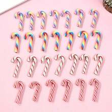 1/10/25pcs Mini Christmas Candy Cane Handmade Decorations, Realistic Candy Cane Hanging Ornaments, Christmas Tabletop Scatter Decor, Red And White Candy Cane Vase Fillers, Party Decorations - View 7