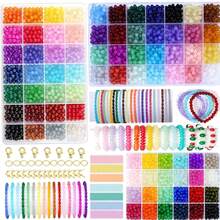 28/24 Grid Mixed Color 6mm Beads, DIY Necklace Bracelet Earring Phone Chain Creative Crafting, Handmade Jewelry Accessories - Multicolor - View 9