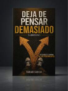 Libro Deja de pensar demasiado 5 en 1 portada negra pasta blanda - Libro único - Ver 1