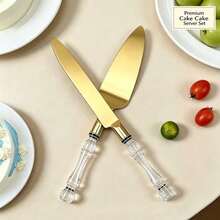 A6 Pizza Cutter & Server Set - Customizable Name Pizza Cutter & Server, Personalized Wedding Cake Knife & Server Set, Custom Crystal Handle Pizza Cutter & Server, Customizable Text Cake Server, Birthday Gift, Home Gift, Men, Women - Multicolor - View 11
