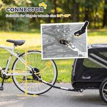 2-In-1 Pet Bike Trailer Dog Stroller Pushchair With Universal Wheel Reflector On-Site - 1 - View 7