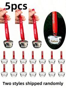 20pcs/15pcs/10pcs/5pcs/1pc Christmas Sleigh Bells, With Red Ribbons - 3.81 Cm Mini Metal Bells, Suitable For Christmas Trees, Halloween, Weddings, Parties And Various Party Decorations - A - View 13