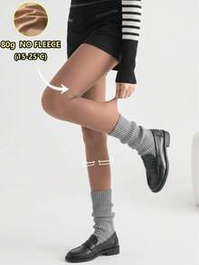 1pc 80g/200g/300g Women's High Elasticity Sheer Tights, Non-High Waist, Elastic Compression Stockings, Suitable For Spring, Autumn, Winter Daily Wear - Multicolor - View 1