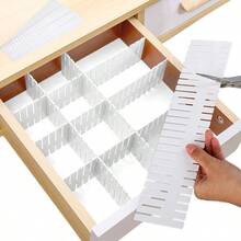 16 divisori per cassetti regolabili – Separatori per cassetti per il rangement di biancheria intima, calze e gioielli – Organizer cassetti regolabili, ideale per l'organizzazione dei cassetti. - Visualizzare 8