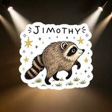 1 PC Jimo's Seattle Raccoon, Jimo's Raccoon Sticker, Water Bottle Sticker, Fun Sticker, Cute Sticker, Laptop Sticker, Sticker, Laptop Sticker - View 11