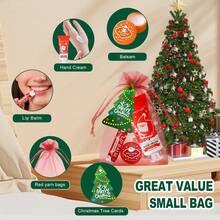 MISS FACTORX 5 Set Kotak Hadiah Seri Natal (Krim Tangan + Pelembap Bibir + Pelembap Parfum) Set Lengkap dengan Tas Kain Merah dan Kartu Ucapan Terima Kasih Pohon Natal, Set Hadiah Natal yang Sempurna - 5 set hadiah Natal - View 3