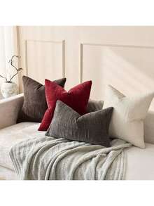 1/2 buah Sarung Bantal Lempar Bergaris Vintage, 100% Poliester Tenun dengan Resleting, Dapat Dicuci dengan Mesin, Sarung Bantal Dekoratif Pola Geometris untuk Sofa, Tempat Tidur, Ruang Makan, Kantor Rumah, Cokelat Kopi - Coffee Brown - View 6