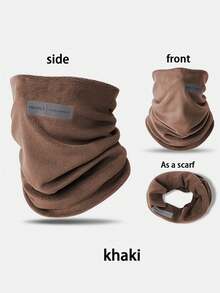 Men's Winter Thermal Lined Warm Neck Warmer Face Mask, Soft Pullover Neck Gaiter, Dual-Use Neck Warmer & Face Cover, Suitable For Daily Commute And Outdoor Cycling - Multicolor - View 9
