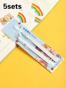 5/1 Set Tweezers, Colorful Scrapbook Stickers And Washi Tape, Multi-Function Stationery Organizer, DIY Diary Photo Album, School Supplies, Back To School Essentials, Suitable For Stickers, Scrapbooking, Eyelash Decoration, Jewelry Making, Model Making And More - A - View 18
