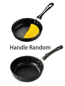 1pc Premium Non-Stick Frying Pan, Suitable For Frying Eggs, Burgers And Omelets, Heat-Resistant Wooden Handle, Easy Food Release And Cleaning, Ideal Choice For Home Kitchen Cooking - View 7