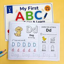 Lachilly Trace Letters Worksheet Letter Tracing Pad Alphabet Handwriting Practice Workbook For Kids Ages 3+, 32 Pages, Coloring & Early Learning Activity Book, Preschool Writing Workbook With Sight Words For Pre K, Kindergarten - Multicolor - View 4