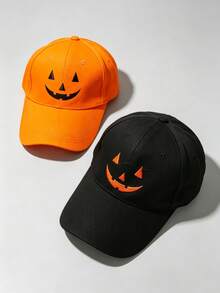 1 buah Topi Baseball Tengkorak Bertepi Melengkung Bergaya Vintage Lucu dan Serbaguna, Topi Kostum Halloween - A - View 1