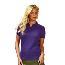Roly Asquith & Fox Womens/Ladies Plain Basic Short Sleeve Polo Shirt/Top - Purple - View 2