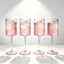1/2/6/12pcs Acrylic Pink Girl High Foot Goblets, Suitable For Wedding, Birthday Party, Birthday Gift For Mom - View 1