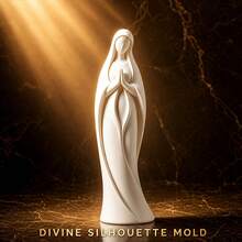 1pc Silicone Mold For Making Virgin Mary Statue Candles, Decorative Items, Clay, Soap, Resin Crafts, Perfect For Summer And Autumn/Winter Holidays, Especially Thanksgiving And Christmas - Curved Mother Mold - View 4