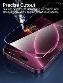 ZYONS 3pcs High Definition Transparent 9H Tempered Glass Screen Protector, Touch Sensitive, Anti-Shatter, Anti-Fingerprint, Anti-Bubble, Anti-Scratch, Compatible With IPhone 18 Pro Max/Pro/Duo/17 Pro Max/Air/16/Plus/15/14/13/12/11/XS/8/7, Non-Full Coverage, Small Size - Clear - View 7