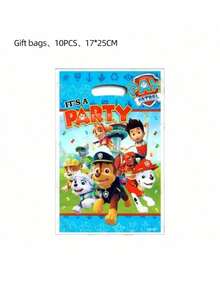 Paw Patrol 10入汪汪隊禮物袋 狗狗天空主題塑膠糖果禮物袋 生日派對裝飾 - 彩色 - 查看 3
