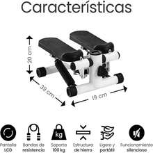 Mini Escaladora Fitness con Monitor LCD y Bandas de Resistencia Removibles para Ejercicio en Casa - Mini stepper - Ver 3