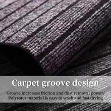 Striped Non‑Slip Floor Mat Roll, Wear‑Resistant Entrance Doormat, Easy‑Clean Rug For Indoor Outdoor Home Hallway - Multicolor - View 5