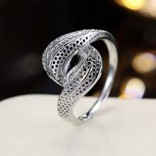 1pc Fashionable Fresh Geometric Hollow Leaf Design Women's Ring - Multicolor - View 8