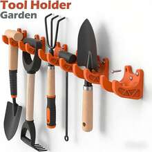4pcs Wall Mounted Garden Tool Rack, Heavy Duty Tool Hooks With Screws, Anti-Slip Design Storage Hooks, Suitable For Shovels, Rakes, Brooms, Mops, Garage, Shed, Yard Organizer - Multicolor - View 5