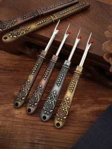 2pcs Handmade Embroidered Seam Ripper, Cross Stitch Thread Snips, Sewing Thread Cutter, Vintage Comfortable Grip, Easy To Cut Thread - Multi-color - View 9