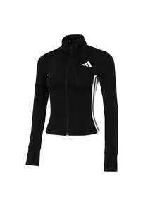 Adidas Women's Sports Jacket WE JKT 3S Stand Collar Zipper Sports Casual Jacket KB7843 - Black/White - View 2