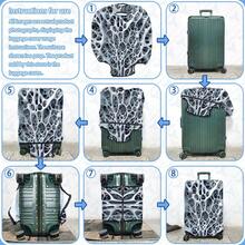 1PC / Flat Print Design / Luggage Cover (Only Luggage Cover, Not Including Luggage) / Suitable For 20 To 28 Inch Luggage / Made Of Thickened Fabric / Essential Accessory For Your Travel And Checked Luggage. - Multicolor - View 2