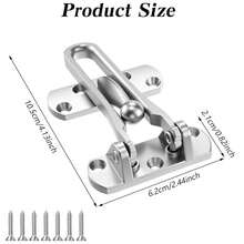 1pc Home Security Anti-Theft Door Lock - Indoor Swing Door Security Lock - Home Security Dedicated Door Lock Bolt | Swing Door Bolt Protection Device, Ensuring Front Door Security - Multicolor - View 2