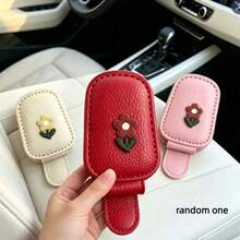 Fashionable Eyeglass Holder Clip, Embroidered Floral Design, Creative Car Visor Clip, Multi-Functional Ticket Clip, Bill And Card Organizer, Car Interior Eyewear Storage, Fun Decorative Accessory, Convenient Eyeglass Holder, Elegant Car Accessory, Summer Travel Essential - Multiple Styles - View 10