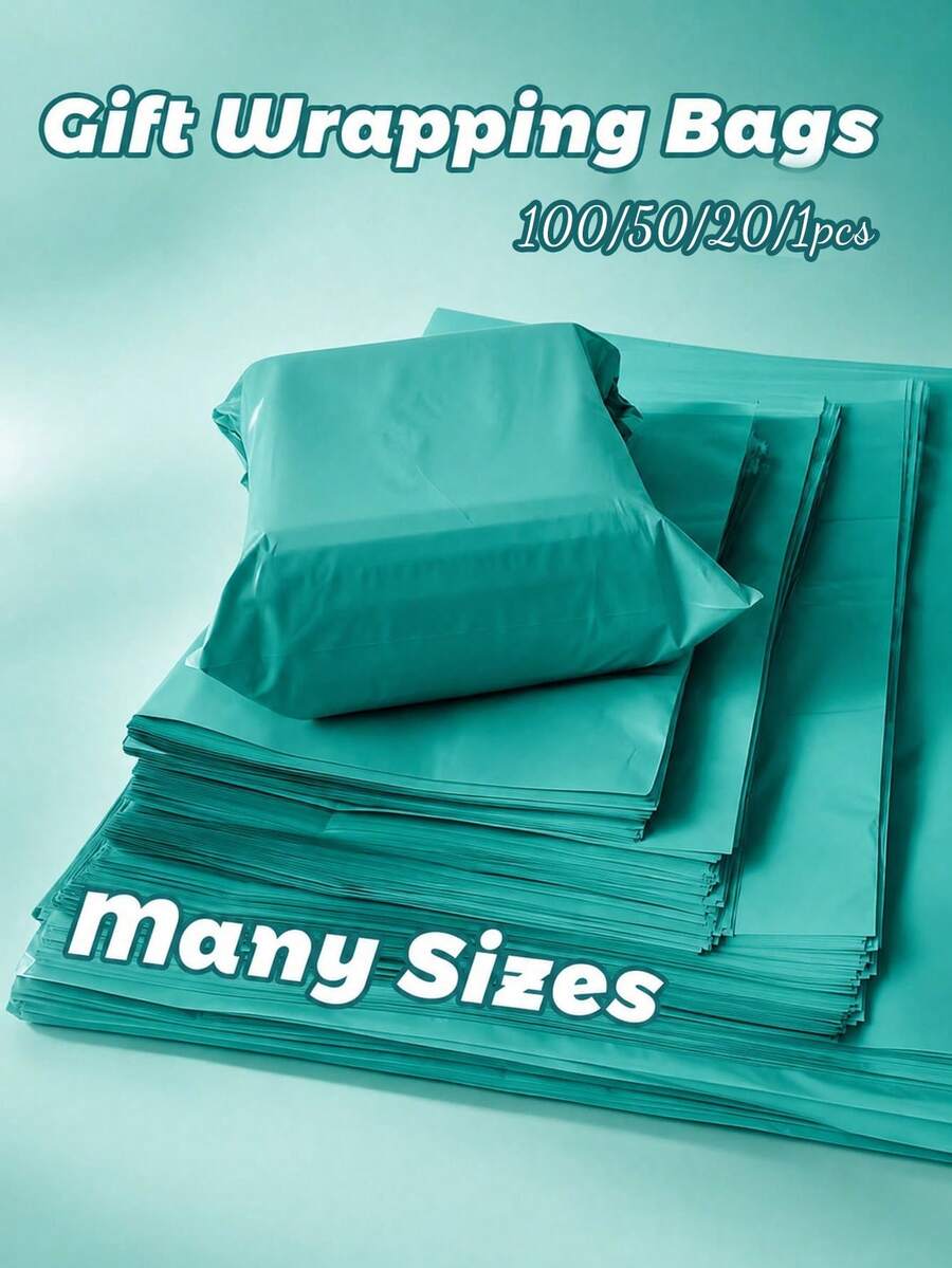 100/20/1pc Green Packaging Bags, Simple Multi-Purpose, Self-Sealing ...