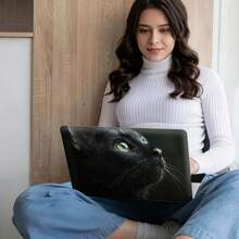 Art Style Vinyl Laptop Sticker Set, 3 Pieces Per Set, Includes 1 LCD Screen Back Sticker & 2 Touchpad Side Stickers, Premium PVC Material, Scratch Resistant, Removable Without Residue Laptop Decorative Film - View 9