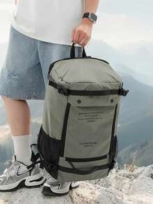 Hiking Backpack For Men And Women, Large Capacity Outdoor Travel Bag, Trekking Camping Backpack, Mountain Style Climbing Backpack, Camping Rucksack (Random Letter Print) - Multicolor - View 13