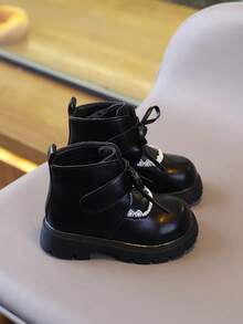 Children's Boots, New Style Single Lining Non-Slip Casual Boots - Black - View 6