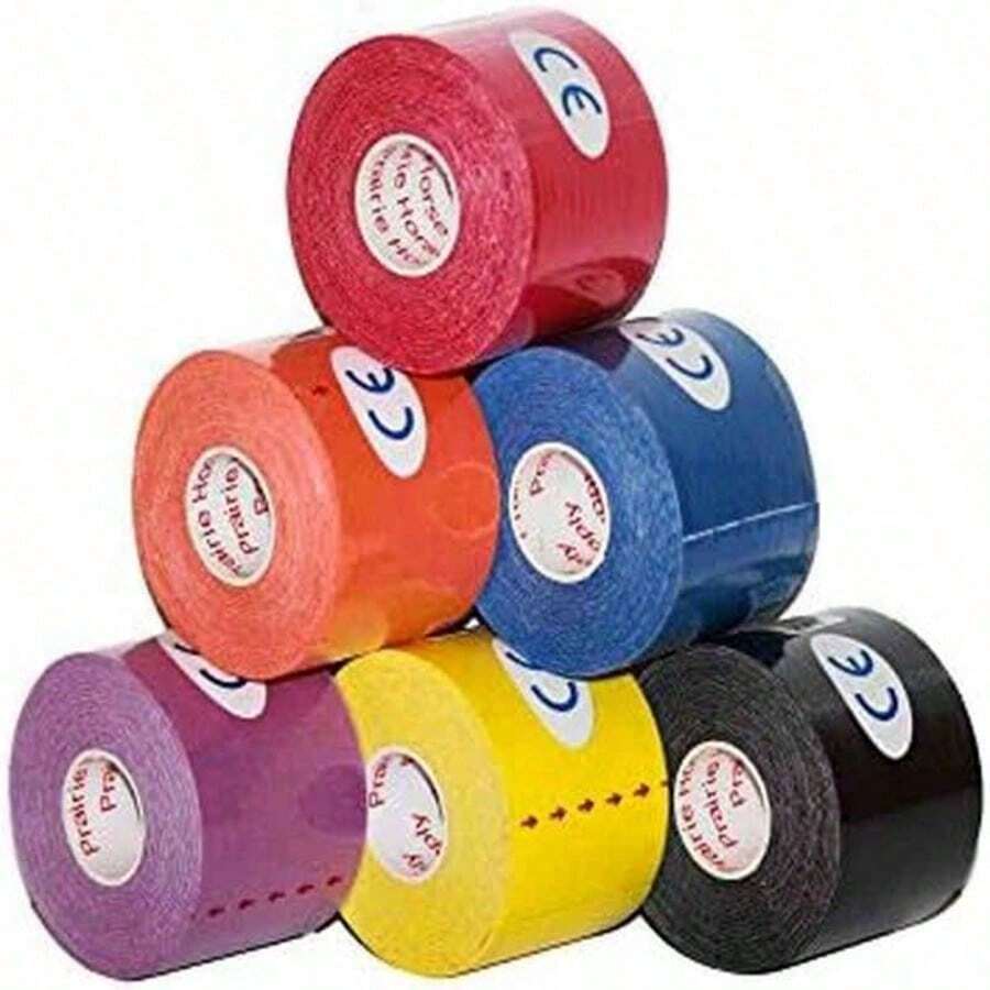 High-Quality Breathable Sports Bandage And Elastic Knee Support - Suitable For Gym Workouts, Running, Tennis And Swimming (2.5cm*5m) - Multicolor - View 1
