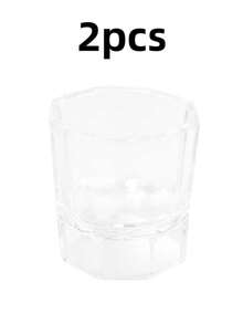 2pcs Nail Art Cups, Nail Liquid Bowl, Moisturizing Dish, Acrylic Powder Box, Acrylic Nail Bowl - Multicolor - View 13