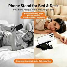 1 buah Dudukan Ponsel Samping Tempat Tidur, Desain Bebas Genggam, Cocok untuk Menonton Saat Berbaring atau Miring, Kompatibel dengan Ponsel Pintar dan Tablet Kecil, Cocok untuk Digunakan di Samping Tempat Tidur atau Meja. - MultiWarna - View 2