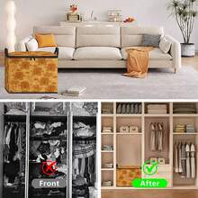 1pc Large Capacity Star-Shaped Lid Storage Box, Foldable Organizer Bin, Suitable For Blankets And Quilts, Equipped With Durable Zipper, Perfect Holiday Home Gift, Can Be Used For Under-Bed Storage. Storage Box With Lid, Organizer Bin With Lid, Extra Large Quilt Organizer, Storage Box With Lid, Storage Box, Storage Box With Lid, Storage Cabinet, Medicine Storage Box, Box-Style Storage, Storage Bin, Cabinet - Multicolor - View 8