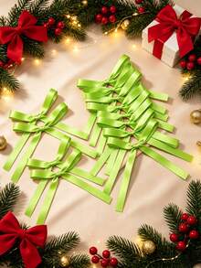 50/30PCS/5pcs Christmas Ribbon Bows For Flower Gift Packaging, Balloons And Various Decorations, Handmade Sewing Accessories Bows, DIY Jewelry Hair Accessories - Ribbon Bow - View 21