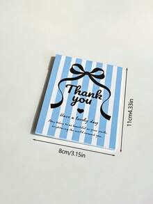 Creative Bow Thank You Cards, Warm Blessing Note Cards, Decorative Paper Cards, Suitable For Bouquets, Graduation, Gift Box Packaging, Multi-Purpose Gift Attachment Cards - Thank Card - View 11