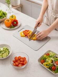 3pcs Stainless Steel Cutting Board Designed With A Handy Hanging Hole To Save Kitchen Storage Space, Various Practical Sizes Optional To Meet Different Cooking Demands, For Processing Meat, Vegetables, Fruits, Bread And Other Food Materials - Multicolor - View 13