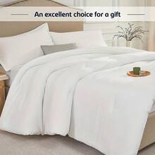 1pc Luxury Bedding Reversible Quilted Comforter Duvet Insert 3D Polyester Quilted Bedding King/Queen Size All-Season Quilted Comforter Soft Hollow Fiber Filling With Four Corner Handles Women/Men Gift Machine Washable - White - View 6
