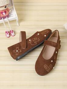 Vintage Style Versatile Outdoor Casual Girls Shoes For Autumn/Winter - Brown - View 3