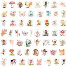 55Pcs Fairy Stickers Pack | Beautiful Pattern Stickers, Vintage Decorative Decals Bottles, Decorative Paper, Journaling, Laptop, Bumper, Skateboard, Scrapbook, Suitcase, Refrigerator, Plan Book, Keyboard, Car Sticker - Elf - View 6