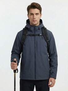 CAMEL CROWN Men's Color Shell 2.0 3-In-1 Goose Down Jacket, Waterproof Outdoor Mountaineering Coat With Volcanic Rock Heat-Generating Insulation - Cold Night Grey - View 2