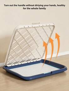 Dog Potty Tray, Removable Grid Anti‑Leak Pet Toilet, Easy‑Clean Indoor Dog Training Litter Box For Small Medium Large Dogs Puppies - Apricot - View 6