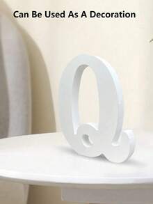 6 Inch White Wooden Letters, Unfinished Wooden Letters, Suitable For Wall Decoration, Standing Decorative Letters, Sliced Sign Decoration, Can Be Used For Crafts, Home Party Projects, Birthdays, Graduations, Etc., The Best Gift Choice. - 1PC - View 3
