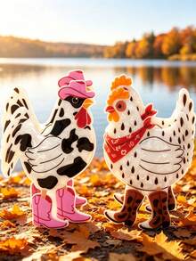1pc Chicken-Shaped Hair Clip, Unique Design, Large Size, Suitable For Women's Updo, Curly Hair And Long Hair, Perfect For Daily Commute - Multicolor - View 2